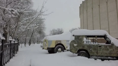 Combat reconnaissance and sabotage machine. War in Ukraine. Video stock 88242511