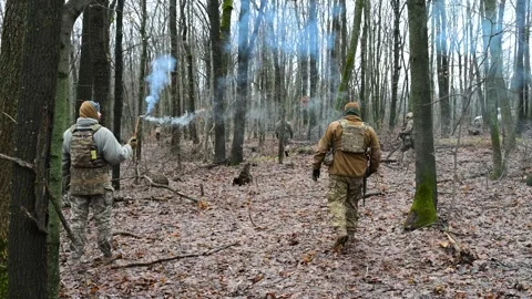 Combat Simulation: Pyrotechnic flare mimics missile strike for Colombian Stock Footage 314315077