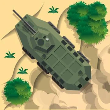 Combat vehicle. Stock Illustration