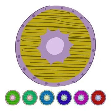 Combat viking shield vector cartoon graphic Stock Illustration