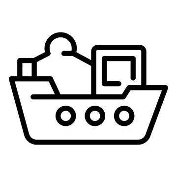 Combatant ship icon outline vector. Sea battleship Stock Illustration