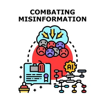 Combating misinformation using truth and artificial intelligence Stock Illustration
