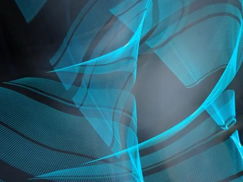 Combination of abstract blue layers in blue; electromagnetic waves Stock Illustration