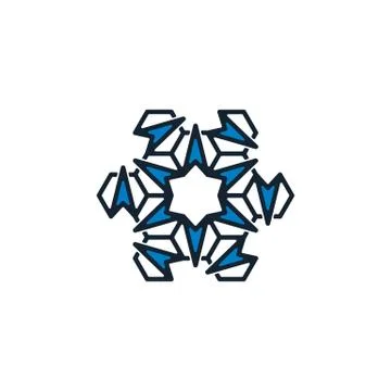 Combination of arrow and hexagonal logo design vector unique Stock Illustration