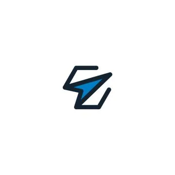 Combination of arrows and initials letters E logo design vectors unique, mode Stock Illustration