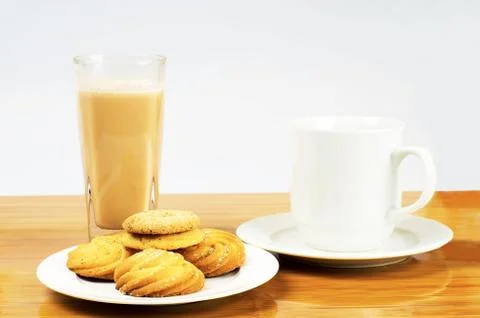 Combination of breakfast Stock Photos