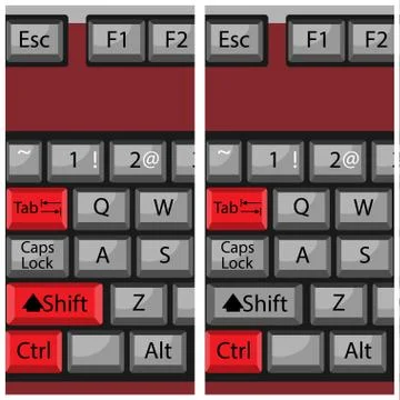 Combination button keyboard, page next and back Illustrazione stock
