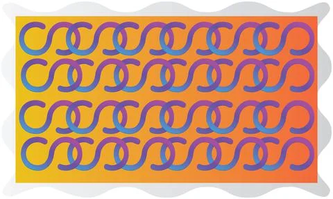 Combination of chain rings on abstract background Stock Illustration