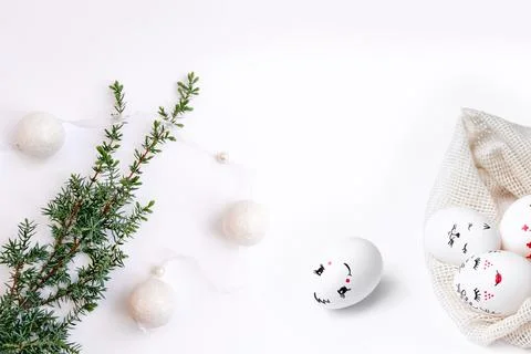 Combination of Christmas and Easter Stock Photos