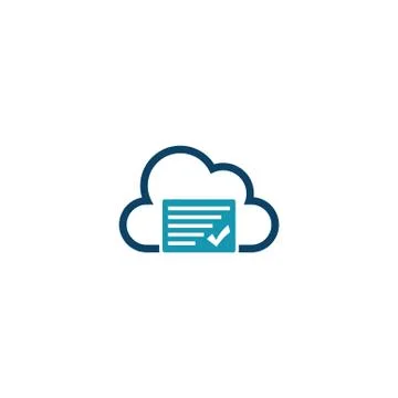 Combination of Cloud and Notes logo design vectors V.2 Stock Illustration