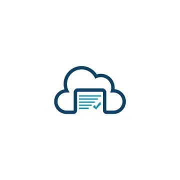 Combination of Cloud and Notes logo design vectors V.3 Stock Illustration