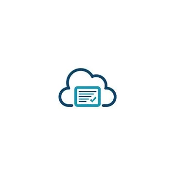 Combination of Cloud and Notes logo design vectors V.4 Stock Illustration