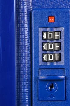 Combination code lock, three numbers numerical password suitcase lock mecha.. Stock Photos