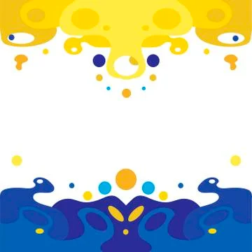 A combination of contrasting and complementary colors. Blue and yellow colors. Stock Illustration