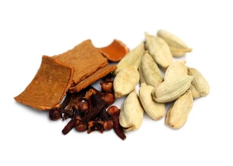 Combination of curry spices Stock Photos