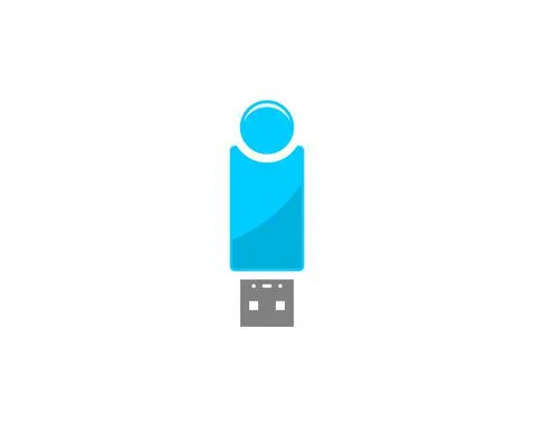 Combination flash drive with abstract people logo Stock-Illustration