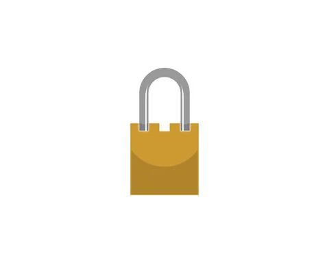 Combination fortress with padlock shape Stock Illustration