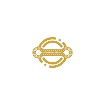 Combination of gear and circle logo design vector Stock Illustration