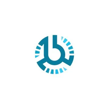 Combination of initial letters B and Loading logo design vectors Stock Illustration