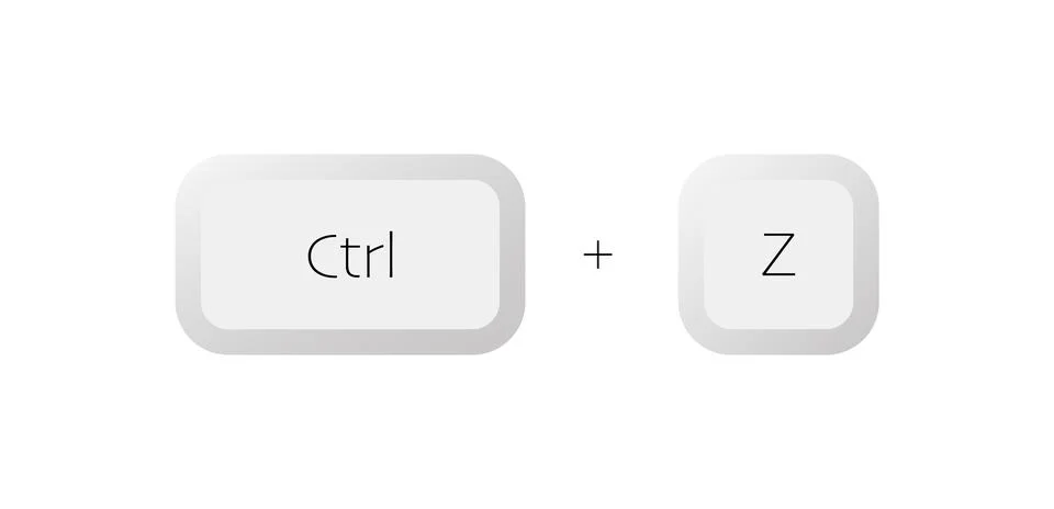 Combination of keyboard buttons CtrlZ Illustrazione stock