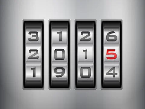 Combination lock 2015 Stock Illustration