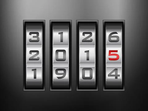 Combination lock 2015 Stock Illustration