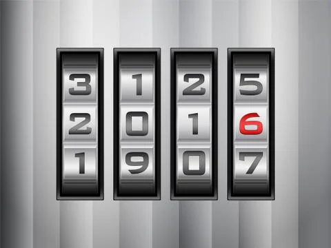 Combination lock 2016 Stock Illustration