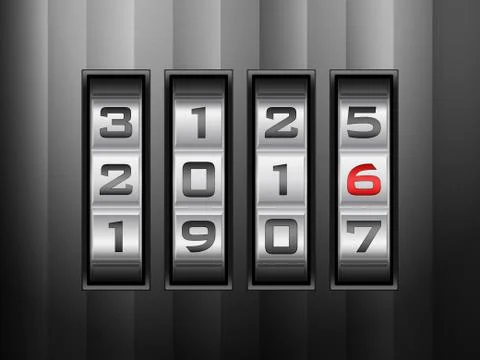 Combination lock 2016 Stock Illustration