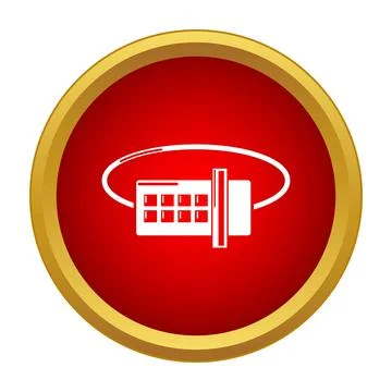 Combination lock belt security icon simple design Illustrazione stock