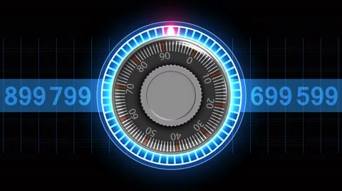 Combination lock choosing the right combination of numbers. Stock Footage 63249543