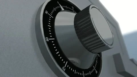 Combination Lock Close Up Animation Stock Footage 21272203
