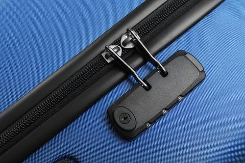 Combination lock close-up. Numbers on the code lock. Code lock on suitcase. Stock Photos