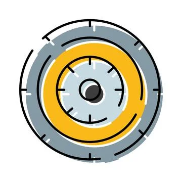 Combination lock dial controlling security and access concept Stock Illustration