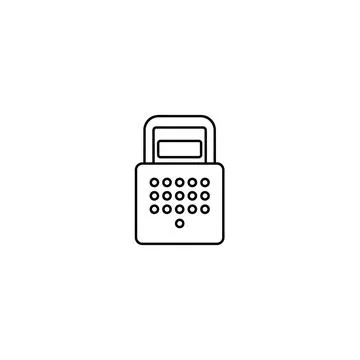 Combination lock icon with numeric buttons Stock Illustration