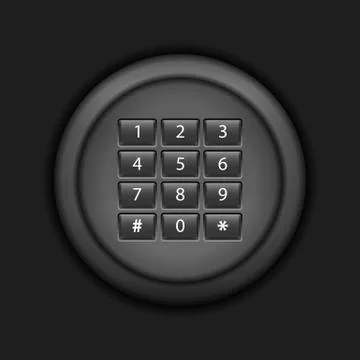 Combination lock Stock Illustration