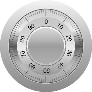 Combination lock illustration Stock Illustration