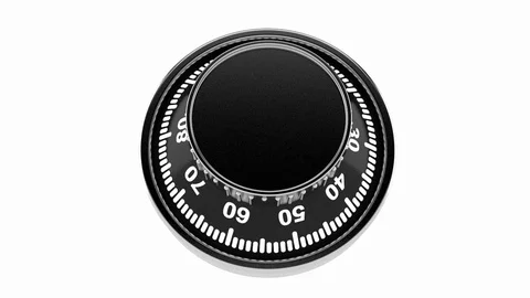 Combination lock isolated on white background Stock Footage 73628243