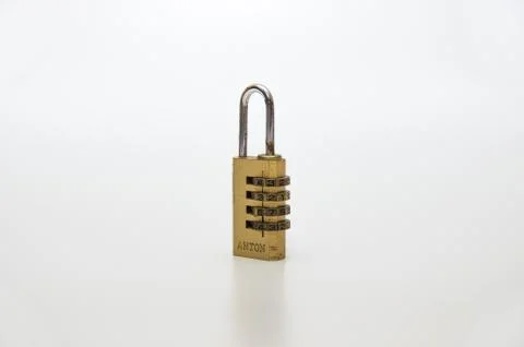 Combination Lock isolated on white background Foto stock