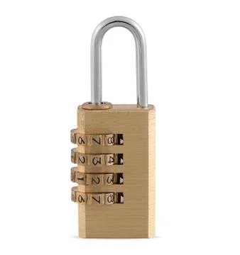 Combination lock isolated on white background Stock Photos