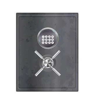 Combination Lock Padlock 3D Set Security Padlocks with Number Code Dials and 스톡 일러스트