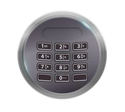 Combination Lock Padlock 3D Set Security Padlocks with Number Code Dials and 스톡 일러스트