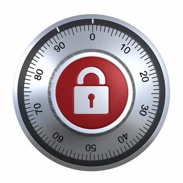 Combination lock with padlock Stock Illustration