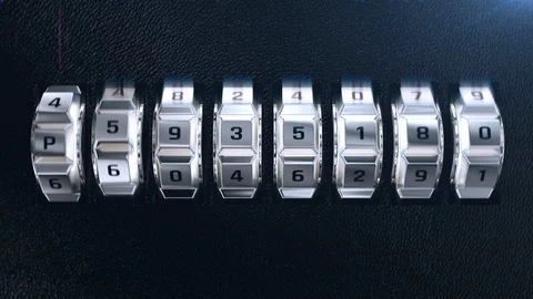 Combination lock, password concept. Security, protection, safety measures Stock Footage 123847923
