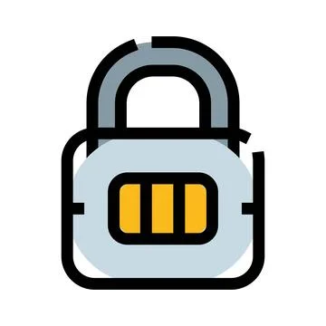 Combination lock representing security and digital protection イラスト素材