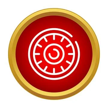 Combination lock safe vault security dial icon Stock Illustration