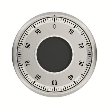 Combination lock safe on white background. Isolated 3d illustration Stock-Illustration