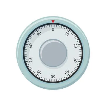 Combination Lock. Security Concept. Metal Steel Lock For Safety And Privacy.  Illustrazione stock