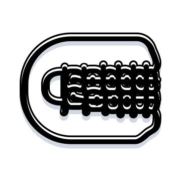 Combination lock security device minimal illustration Stock Illustration