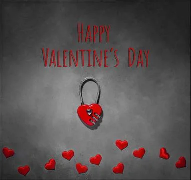 Combination lock in the shape of a heart on a gray background. key to the hea Stock Photos