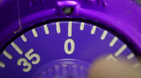 Combination Lock Turns - Extreme Close Up Video stock 54099950